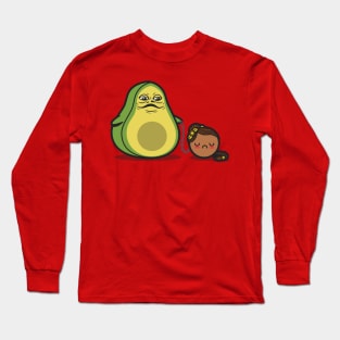 Cute Kawaii Avocado Guacamole Science Fiction Funny Parody Long Sleeve T-Shirt